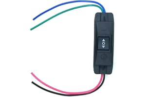 WindyNation LIN-WCSW-25M 25A DPDT Forward Reverse Up Down Reverse Polarity Switch for Hoist, Winch, Crane, Motor, Linear Actu