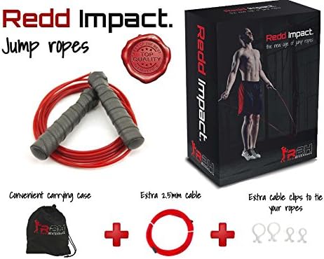 Jump Rope - Premium Quality - Build Speed, Cardio, &amp; Endurance. Great Addition to your Crossfit, Boxing, or MMA Routine. Easily Adjustable to Fit Men, Women, and Children. EXTRA Accessories Included.