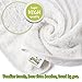 Pandiee Premium Hooded Baby Towel and Washcloth | ORGANIC Super Soft Bamboo | Antibacterial & Hypoallergenic (Gray ears) for Boys and Girls better than Cotton | Large 35