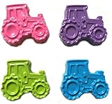 48 Tractor Crayons by MinifigFans Pink & Pastel Colors - Birthday Party Favors - 12 Sets of 4 - Made in the USA from Crayola Crayons