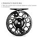 Piscifun Sword Fly Fishing Reels with CNC-machined Aluminum Alloy Body Fly Reel 3/4wt (Black)