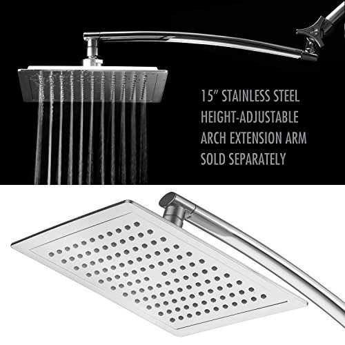 Razor Mega Size 9-inch Chrome Face Rainfall Shower Head (Square)