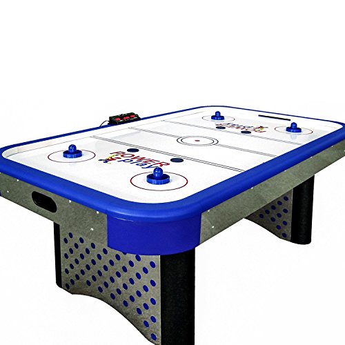 Adorox 2 Dark Blue Air Hockey Pushers & 4 Red Pucks Set Goalie Paddles