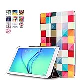 Samsung Galaxy Tab E 9.6 SM-T560 Case,Tab E T561 Cover Case,Samsung Tab E 9.6 Sleeve,Folio Case [Magnetic Closure][Slim Fit] Folding Cover for Samsung Galaxy Tab E 9.6 Folio Case-Colorful cube