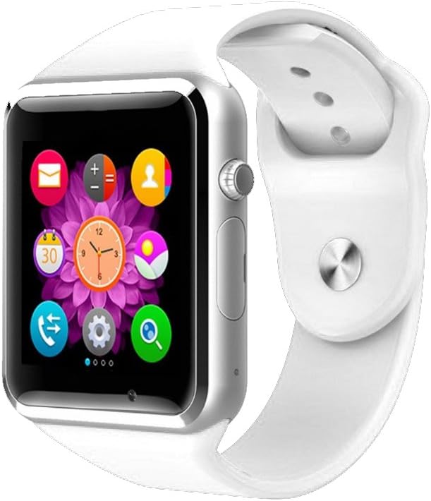 New A29 Alpha Edition Smartwatch - Pedometer, iOS/Android Sync Bluetooth Sync High Definition Screen (SUPPORTS SIM/SD CARDS & Functions as Standalone Device) with Camera for Samsung and iPhone (WHITE)