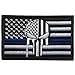 SpaceAuto USA American Flag Skull Military Army Tactical Morale Badge Hook & Loop Decorative Patch 3.15