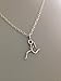 Thimbleful Threads Stick Figure Running Girl Necklace, Runner Necklace, Run