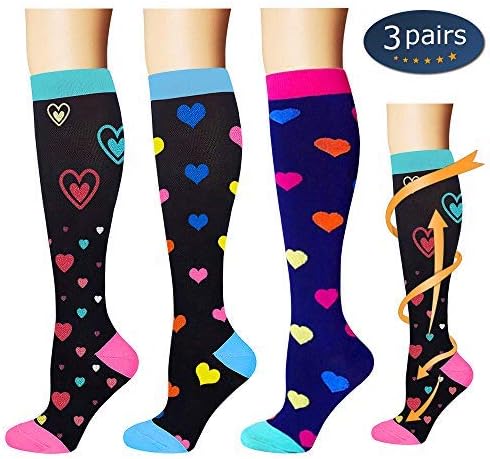 Compression Socks,15-20 mmHg Best Graduated Athletic Socks for Women & Men