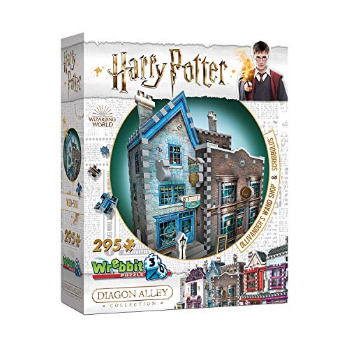 WREBBIT 3D Harry Potter Ollivanderâ€™s Wand Shop & Scribbulus 3D Jigsaw Puzzle (295-piece)