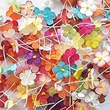 Handmade 100 Pcs Mixed Color Mulberry Paper Flower Blossom DIY Crafts 15-18mm Mini Paper Flowers Products From Thailand