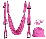 LiveZone Yoga Hammock Yoga Swing/Sling/Inversion Tool (Pink)