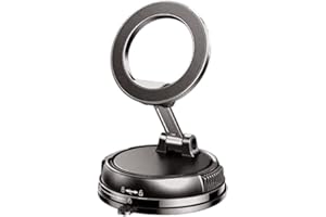 Magnet Phone Holder for Car & Desk, Strong Magnetic Phone Mount with Secure Lock, Universal 360° Rota-Table Phone Stand for D