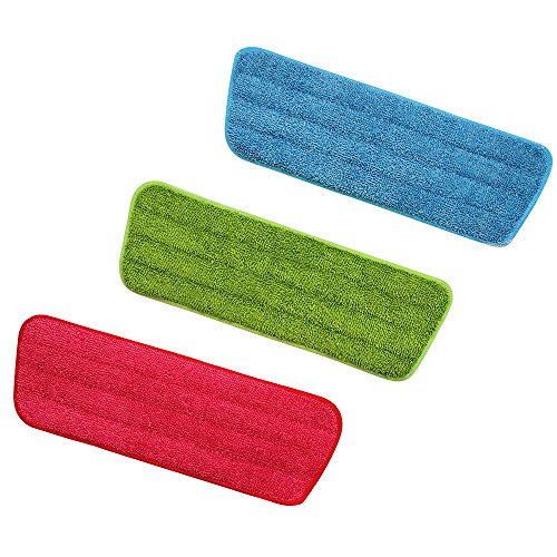 Homgaty 3 Pack Microfiber Dust Mop Washable Pads Cleaning Mop Refill