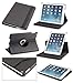 Rotating Apple iPad 5 Case (2017) Devicewear Detour 360 - Black Vegan Leather Case Multiple Viewing Angles and On/Off Switch