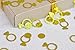 FECEDY Gold Circle Ring Confetti Birthday Wedding Engagement Bridal Shower Baby Shower Bachelorette Holiday Celebration Party 400pcs/pack