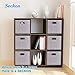 Storage Cube Box Container [4-Pack] Collapsible Linen Storage Bin Organizer Cabinet Shelf Container with Handles for Living Room Office