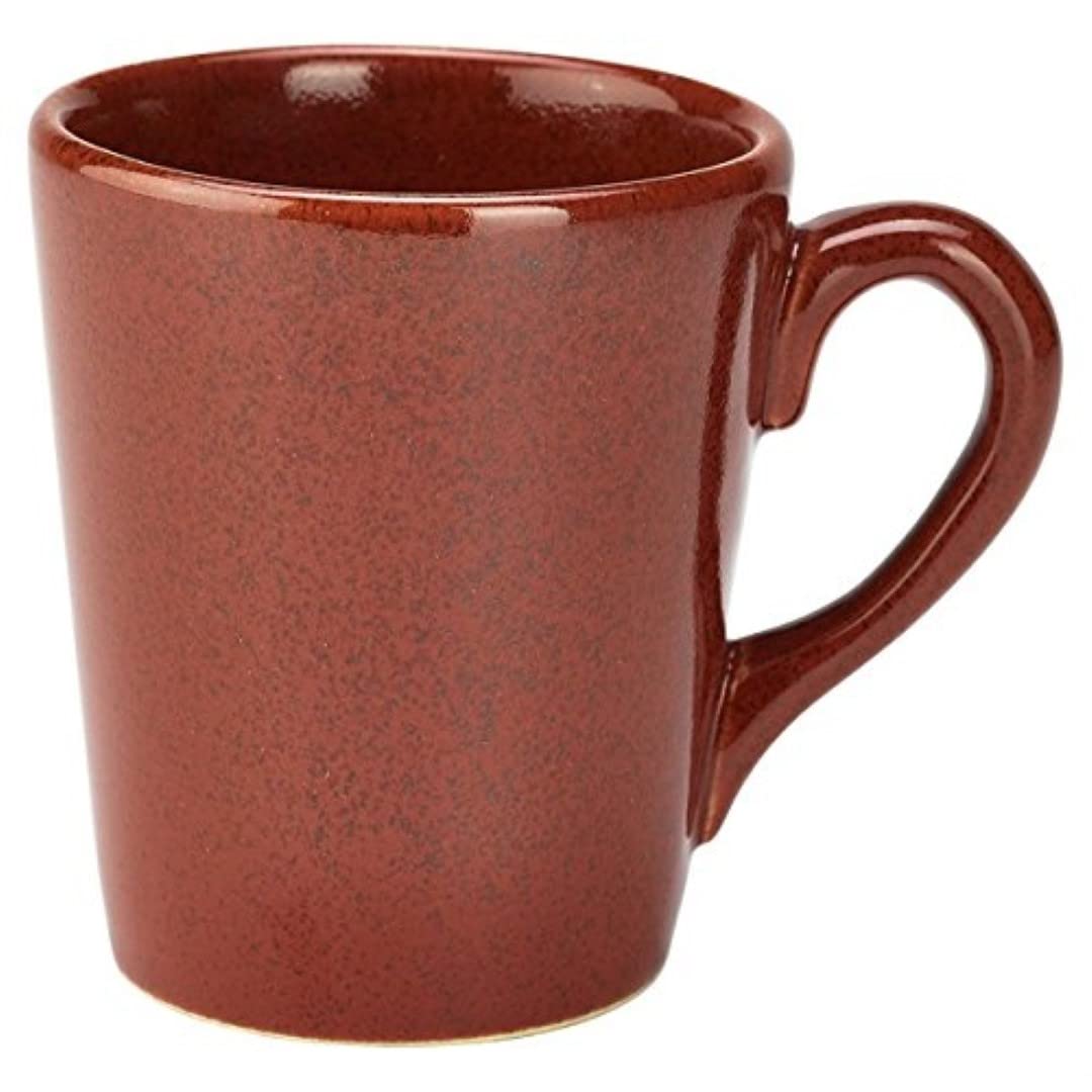 Genware NEV-MUG-R32 Terra Stoneware, Rustic Mug, 32 cl/11.25 oz., Red (Pack of 12)