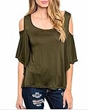ZANZEA Women's Heart Print Button Front Long Sleeve Chiffon Tops Blouse T-Shirt