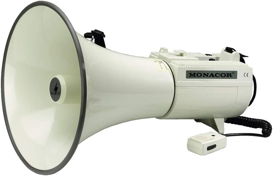 Beh Monacor 171000 TM-45 Handheld PA Megaphone Microphone with Siren 45 Watt