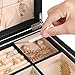 SONGMICS 2-Layer Jewelry Box, Lockable Jewelry Organizer, with Necklaces Hooks, Watch Cubes, Covered Compartment, Removable Divider, Thickened Frame, Black UJBC235BK