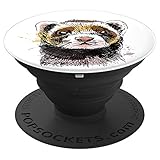 I Love Ferret - Funny Ferret - Ferret Pop Socket - PopSockets Grip and Stand for Phones and Tablets