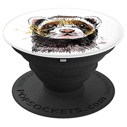 I Love Ferret - Funny Ferret - Ferret Pop Socket - PopSockets Grip and Stand for Phones and Tablets