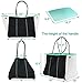 QOGiR Neoprene Multipurpose Beach Bag Tote with Inner Zipper Pocket and Movable Board (Black, Large)