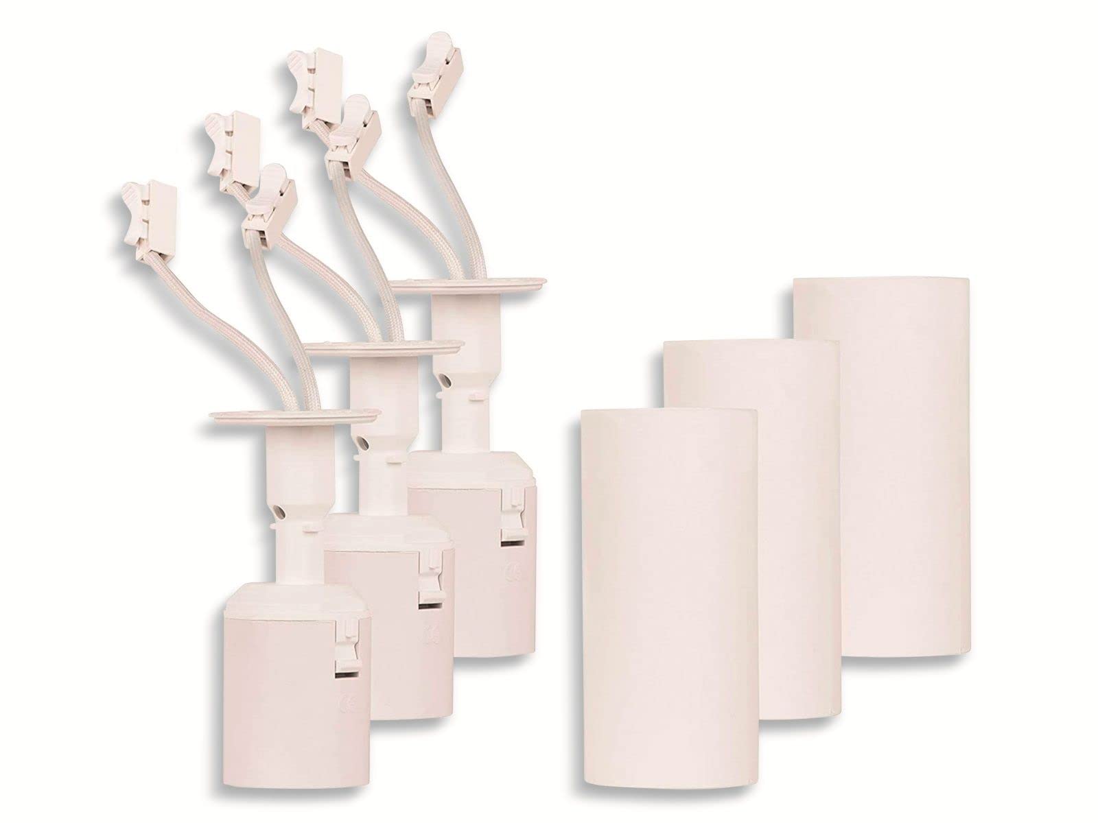 Müller-Licht Renolamp Set of 3 - Practical Renovation Socket and Standard Lamp Holder in One - Optimal Lighting Conditions for Renovation - Designer Light in Connection - E27 Socket