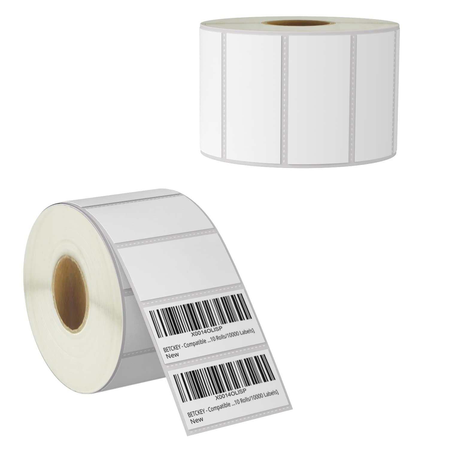 BETCKEY - 57mm x 25mm(2.25 in x 1 in) File Folder & Multipurpose Thermal Labels, 3000 Perforated Labels (2 Rolls) — image 1