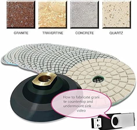 4 Diamond Polishing 45 Pad 2 Glaze Finishing Buffer Backer Plus