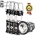 ZOZGETU Solar Lantern Flashlight, 3 Packs Rechargeable Camping Lantern Led Collapsible, Bright Lights for Emergency, Hurricane, Power Outage(Black)