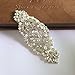 ShiDianYi Rhinestone and Pearl Beaded Applique for Bridal sash, Wedding Headband Wedding Belst Bridal Sash Silver Rhinestone Applique