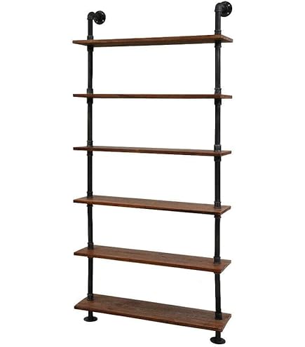 Amazon.com: ZIOTHUM 6-Tier Industrial Pipe Shelves Shelf Shelving