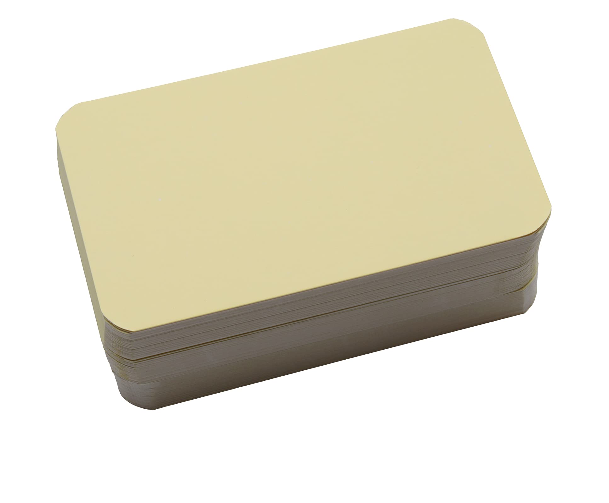 Photo 1 of Sowaka 100 Pcs Mini Cards Blank Small Round Corner Cardboard Flash Word Message Notes Business Index Tags Cards for Gift Language Learning Art Craft Supplies (Yellow)
