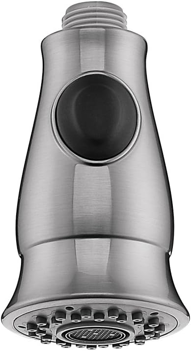 HOMESHOW Pull-out Spray Head for Bathroom Replacement Kitchen Faucet Spray Head (1/2" IPS connection) Brushed Nickle P01 1274