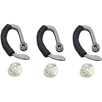3X Same Size Replacement Earbuds Ear Tips + Ear Hook Loops + Foam Spare Fit Kit for Plantronics CS540 Savi W440 W740 W745 WH5
