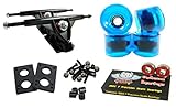 Longboard 180mm Trucks Combo w/70mm Wheels + Owlsome ABEC 7 Bearings