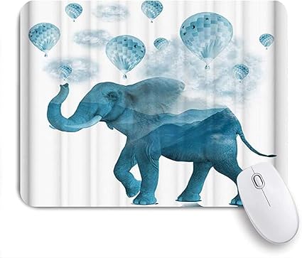 Amazon Kapanou マウスパッド 抽象的なイラスト緑の象のモザイク熱気球見えない雲 高級感 おしゃれ 耐久性が良い 滑り止めゴム底 ゲーミングなど適用 マウス 用ノートブックコンピュータマウスマット Kapanou マウスパッド 通販