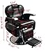 BarberPub All Purpose Hydraulic Recline Barber Chair Salon Beauty Spa Styling Equipment 6154-S8702 (Black&Creme White)