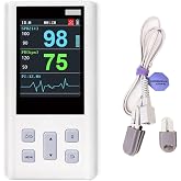 Caphstion Veterinary Animal Blood Oxygen Monitor SPO2 Handheld Pulse Rate Monitor with Small Probe for Pets