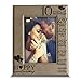 Bella Busta-10 Years of Marriage-anniversary for husband, Wife-Engraved Leather Picture Frame (5 x 7 Vertical) light grey