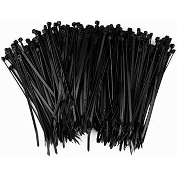250 Premium Heavy Duty 6 Inch Zip Ties | Black Nylon Cable Ties | XGS Wire Ties by APTronix (6 Inch, Black)