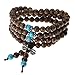 JOVIVI Tibetan 108 6mm Natural Wenge Wood Prayer Beads Buddha Mala Buddhist Bracelet Necklace