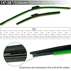 PGMARO Car Windshield Wiper Blade 26"+18"for Car