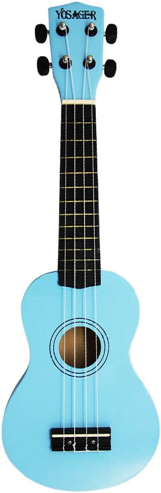 hape kid's wooden toy ukulele in blue