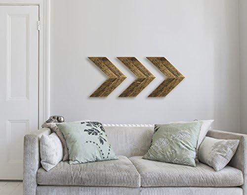 Set of three reclaimed wood wall arrows available natural or white washed