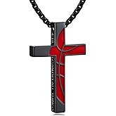 Shusukue Baseball/Basketball/Football Bible Verse Cross Necklace for Men 925 Sterling Silver Black Cross Pendant Christian Gifts Sports Stuff Accessories
