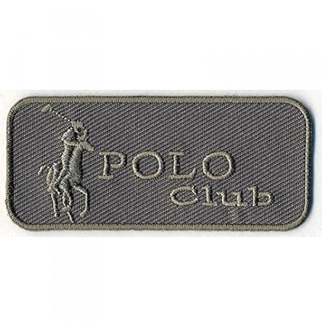 Applikation Exclusiv 'POLO Club' zum Aufbügeln grau