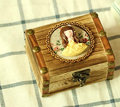 Acrylic Diamond Gems Jewels in a Little Wooden Box for Kids Pirates Treasure Hunt Party Favors ( Light Yellow)