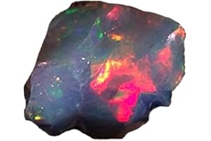 Qualitygems Opal lot Black Opal Natural Ethiopian raw Opal Rough Rough Gemstone Birthstone Opal Rainbow fire Opal lot01.50Cts. Natural Multi Fire Ethiopian Opal Rough 10x11x03MM. Gemstones SM12-62
